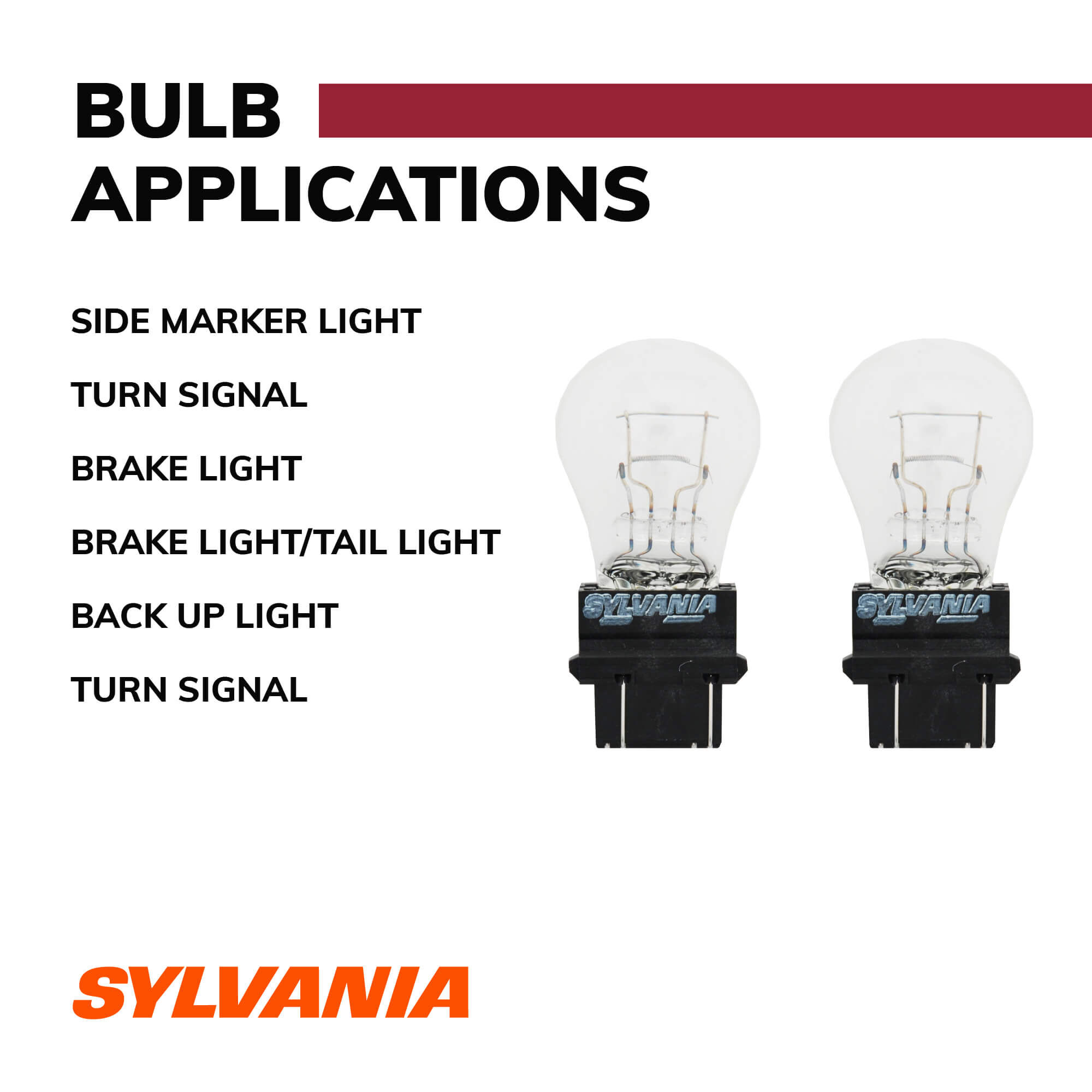 Sylvania 3057 Bulbs – Pack Of 10 – Turn Signal Or Brake Light Bulbs